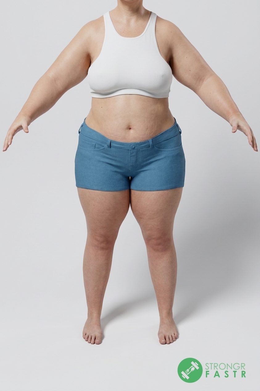 A 5'10", 230 lbs female at about 53% body fat