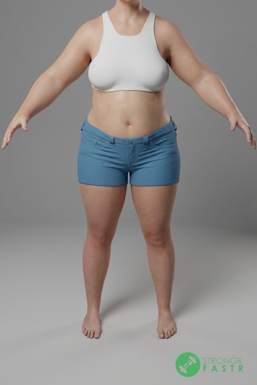 A 5'8", 210 lbs female at about 48% body fat