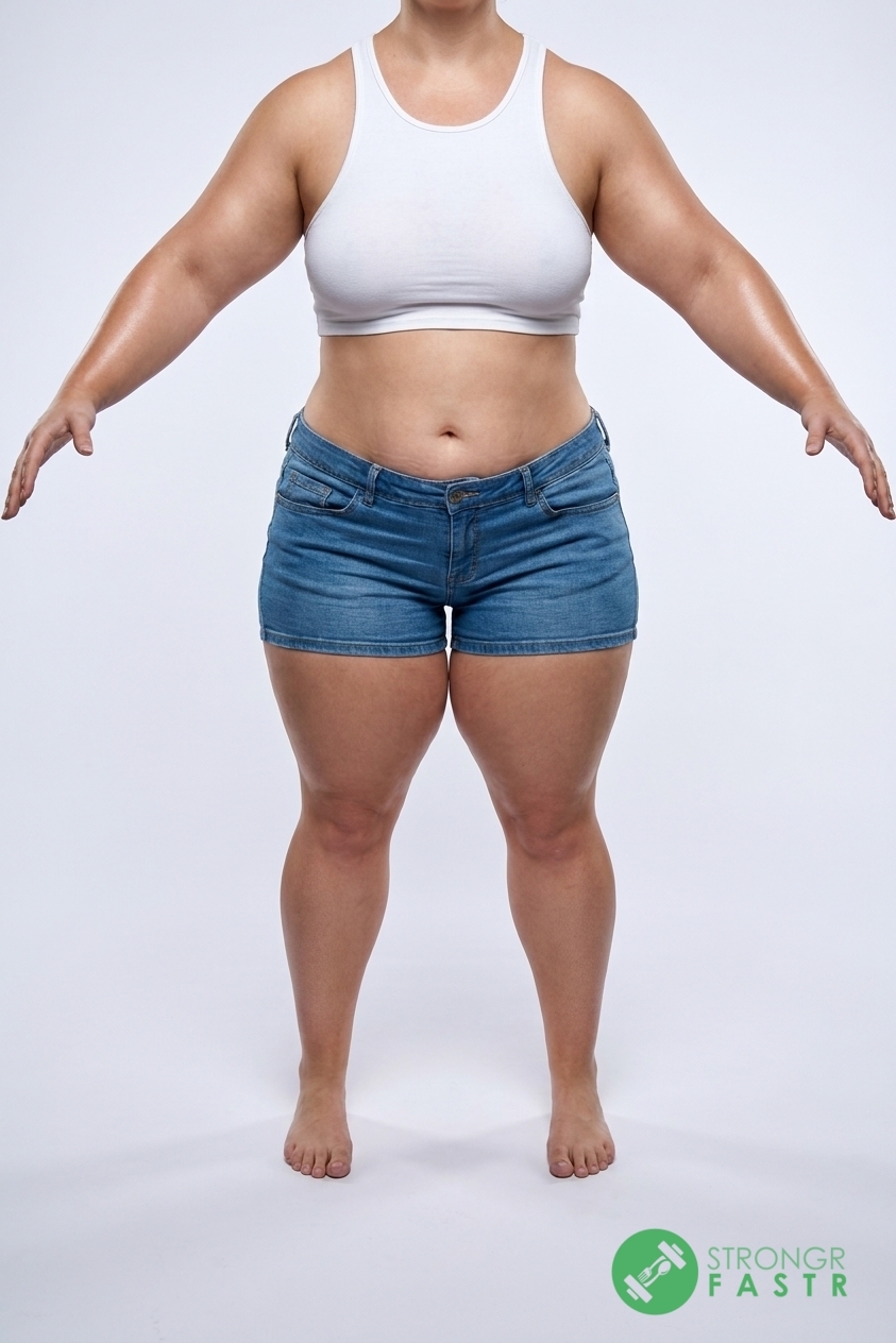 A 5'6", 220 lbs female at about 49% body fat