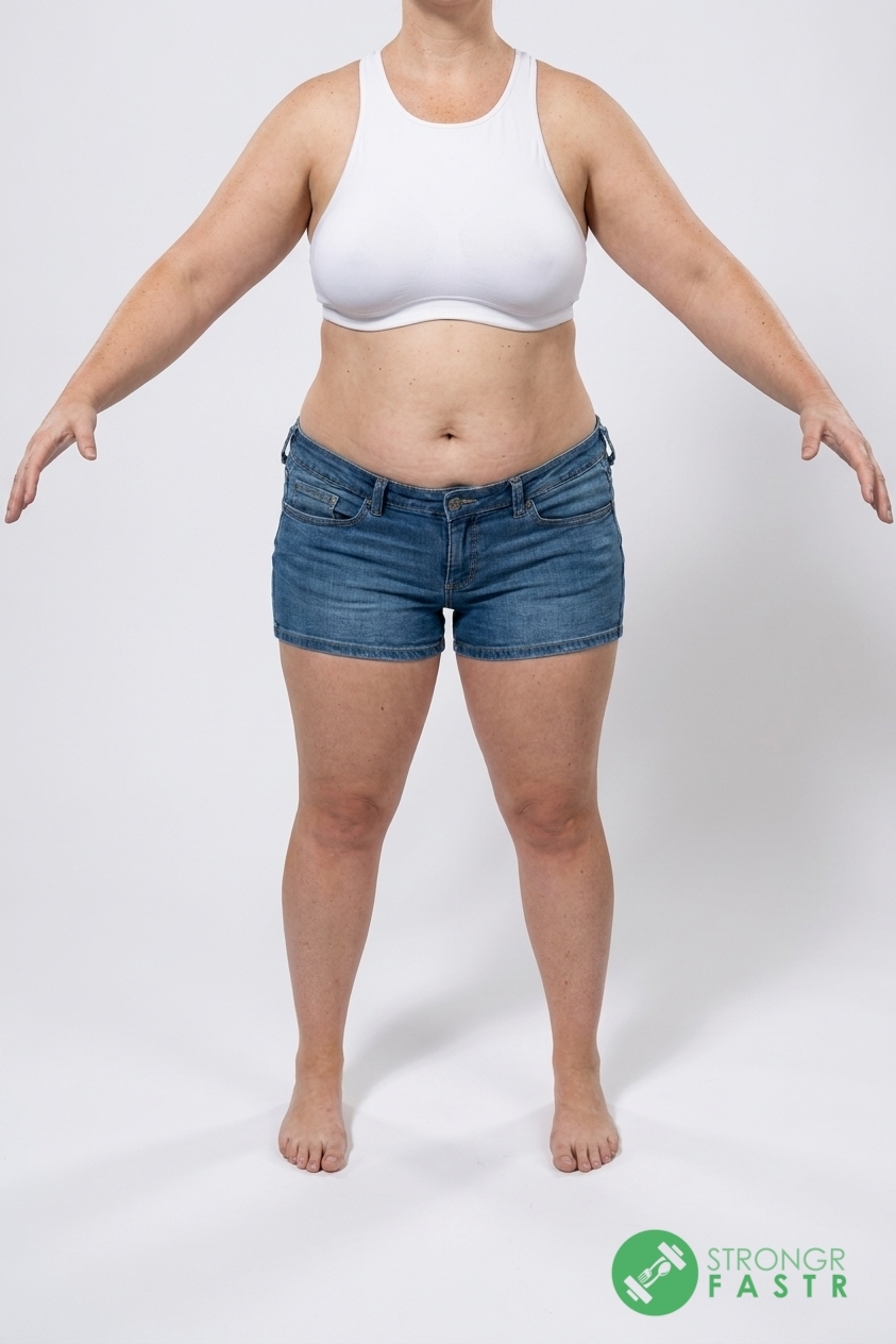 A 5'11", 180 lbs female at about 43% body fat
