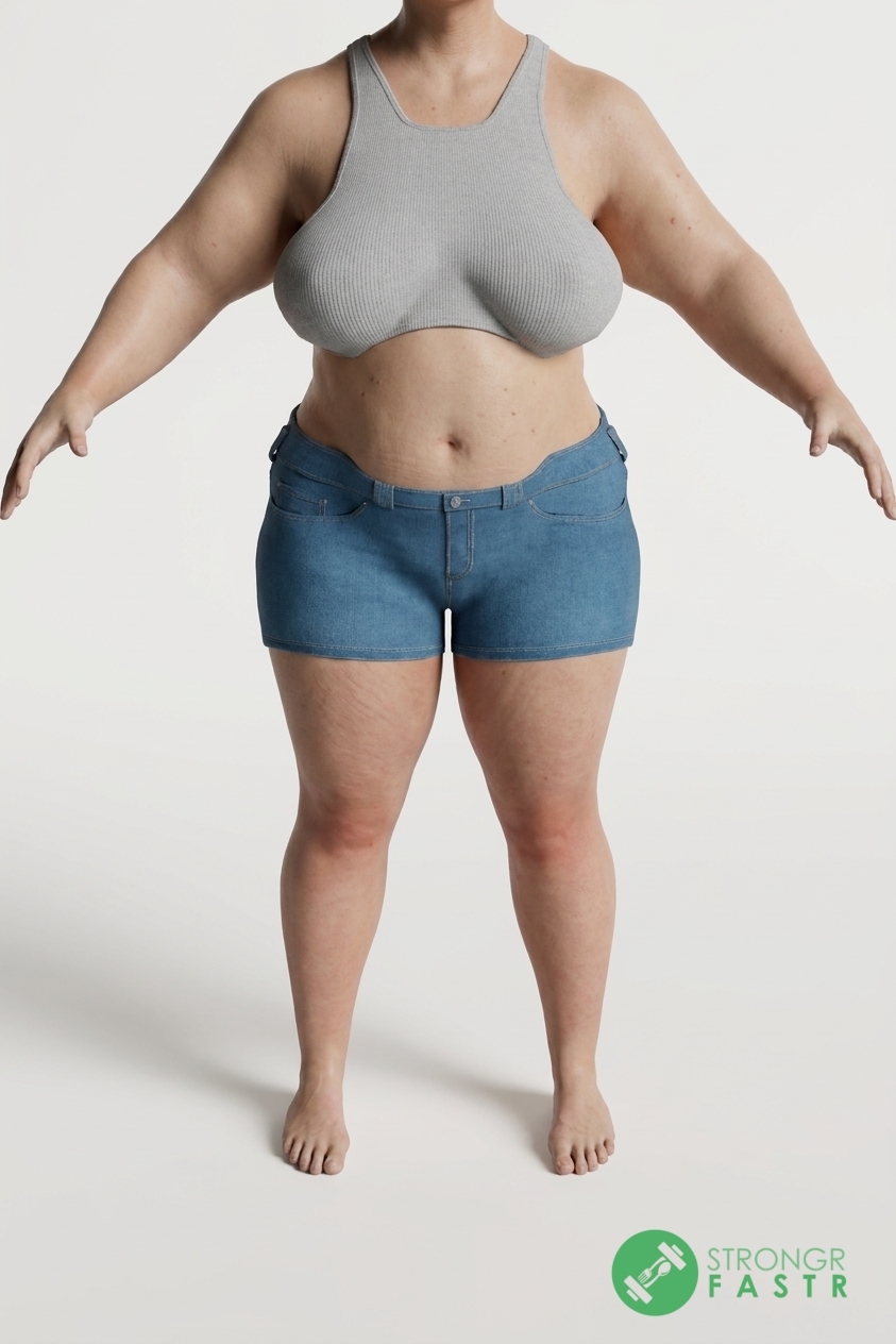 A 5'2", 190 lbs female at about 52% body fat