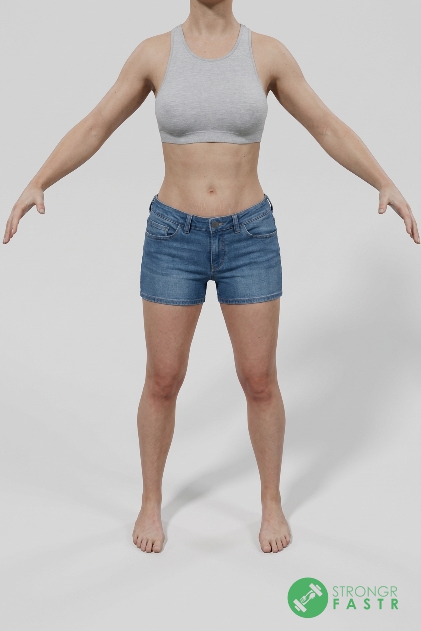 A 5'1", 100 lbs female at about 20% body fat