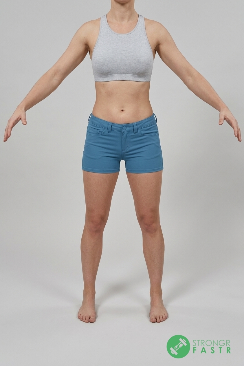 A 5'9", 130 lbs female at about 21% body fat