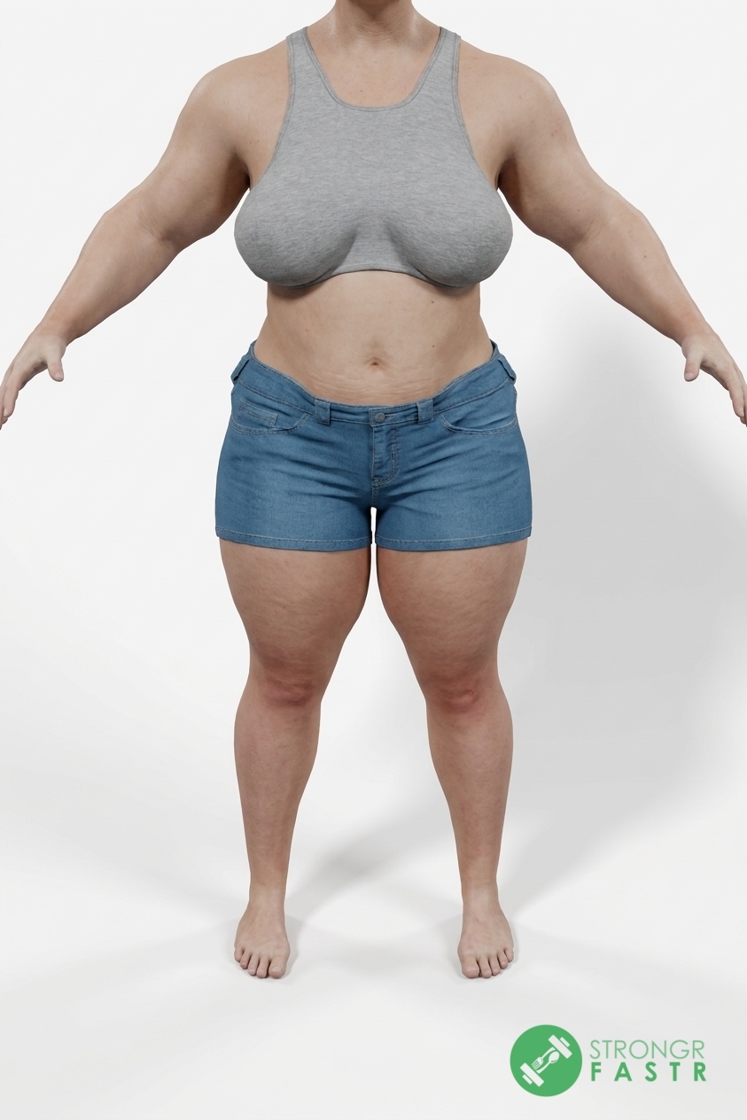 A 5'1", 180 lbs female at about 47% body fat