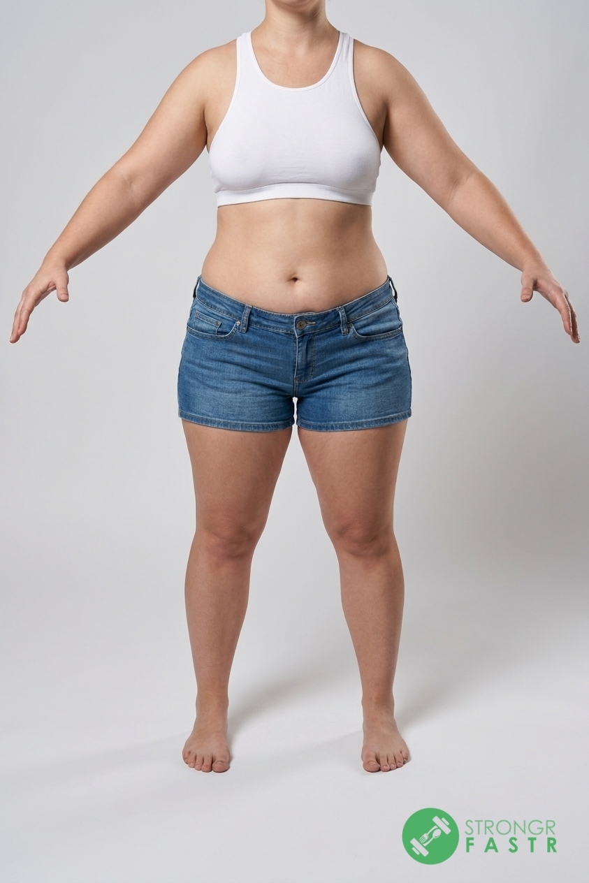 A 5 foot, 130 lbs female at about 39% body fat