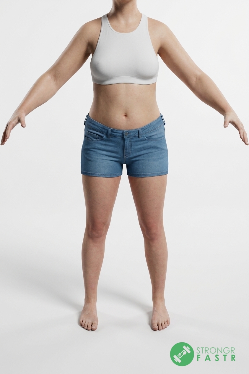 A 5'11", 170 lbs female at about 35% body fat