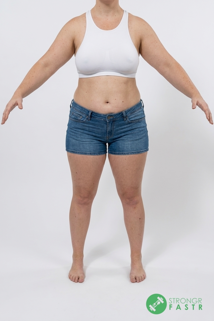 A 5'8", 200 lbs female at about 43% body fat