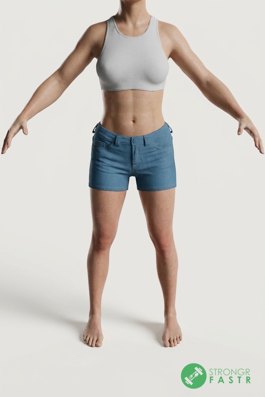 A 5'3", 100 lbs female at about 21% body fat