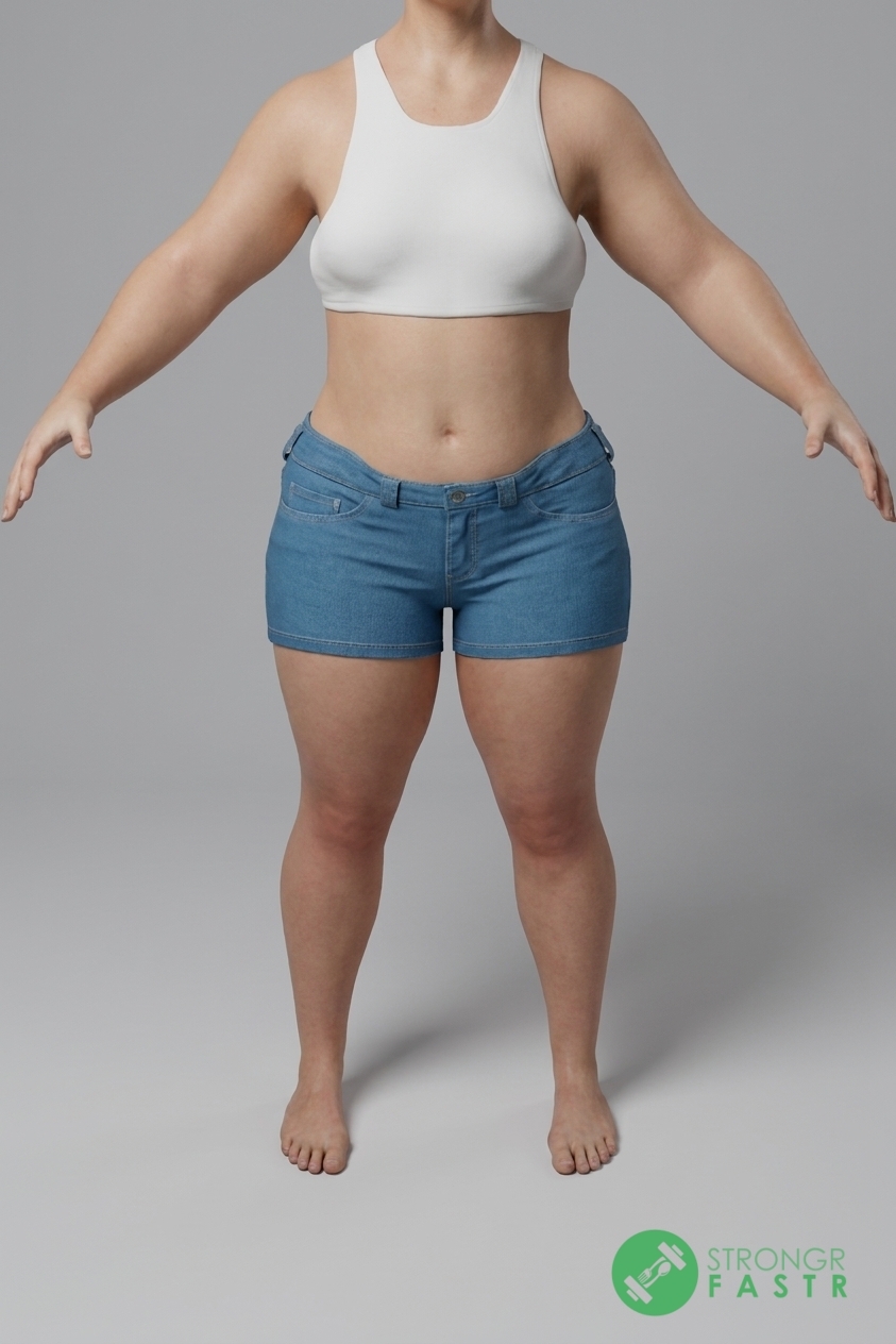 A 5 foot, 150 lbs female at about 42% body fat