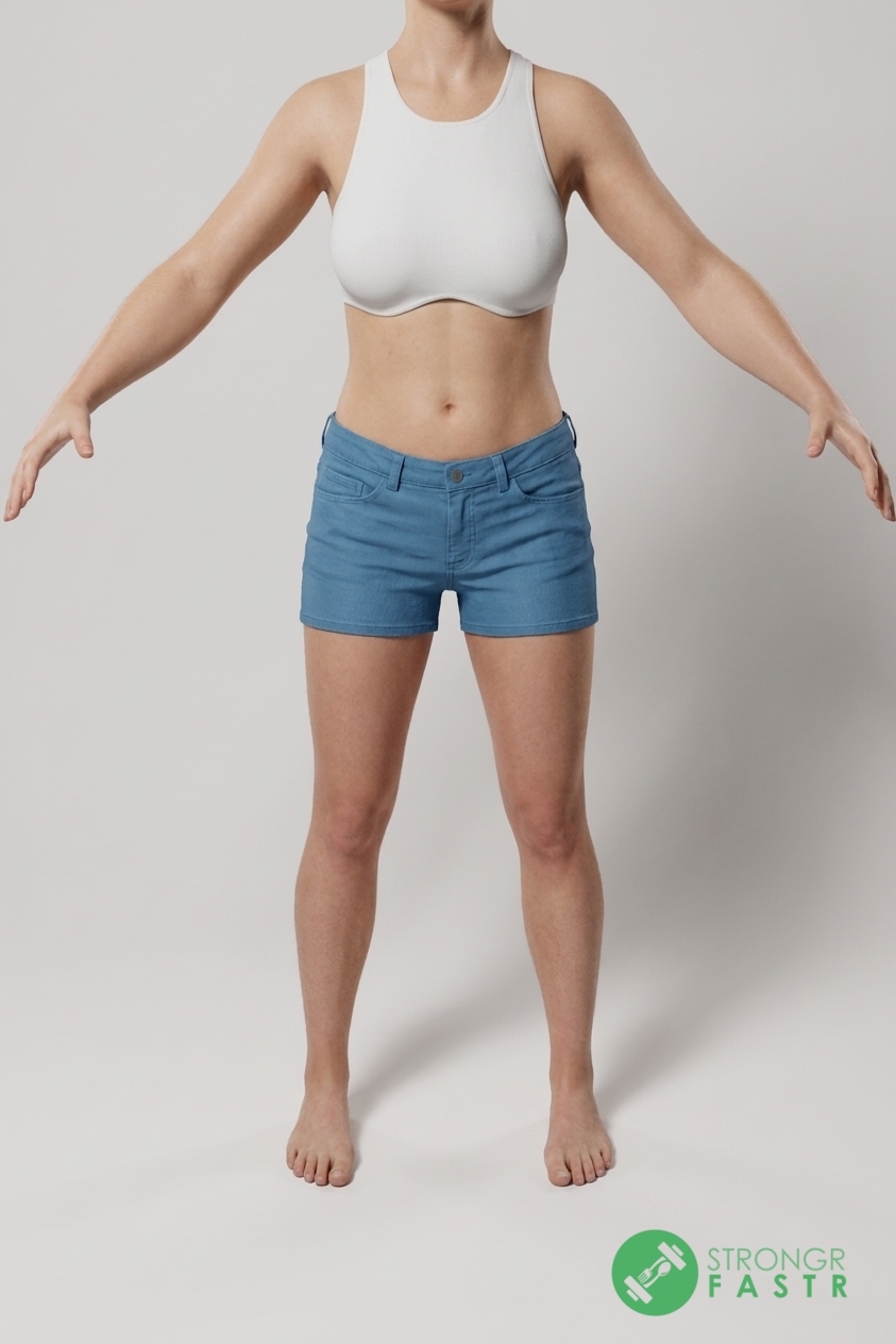 A 5'9", 140 lbs female at about 24% body fat