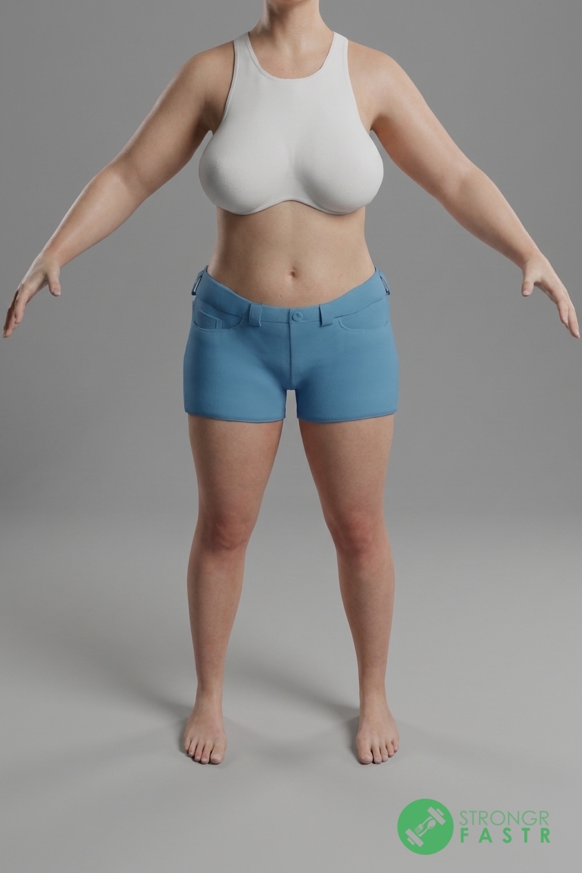 A 5'2", 130 lbs female at about 34% body fat