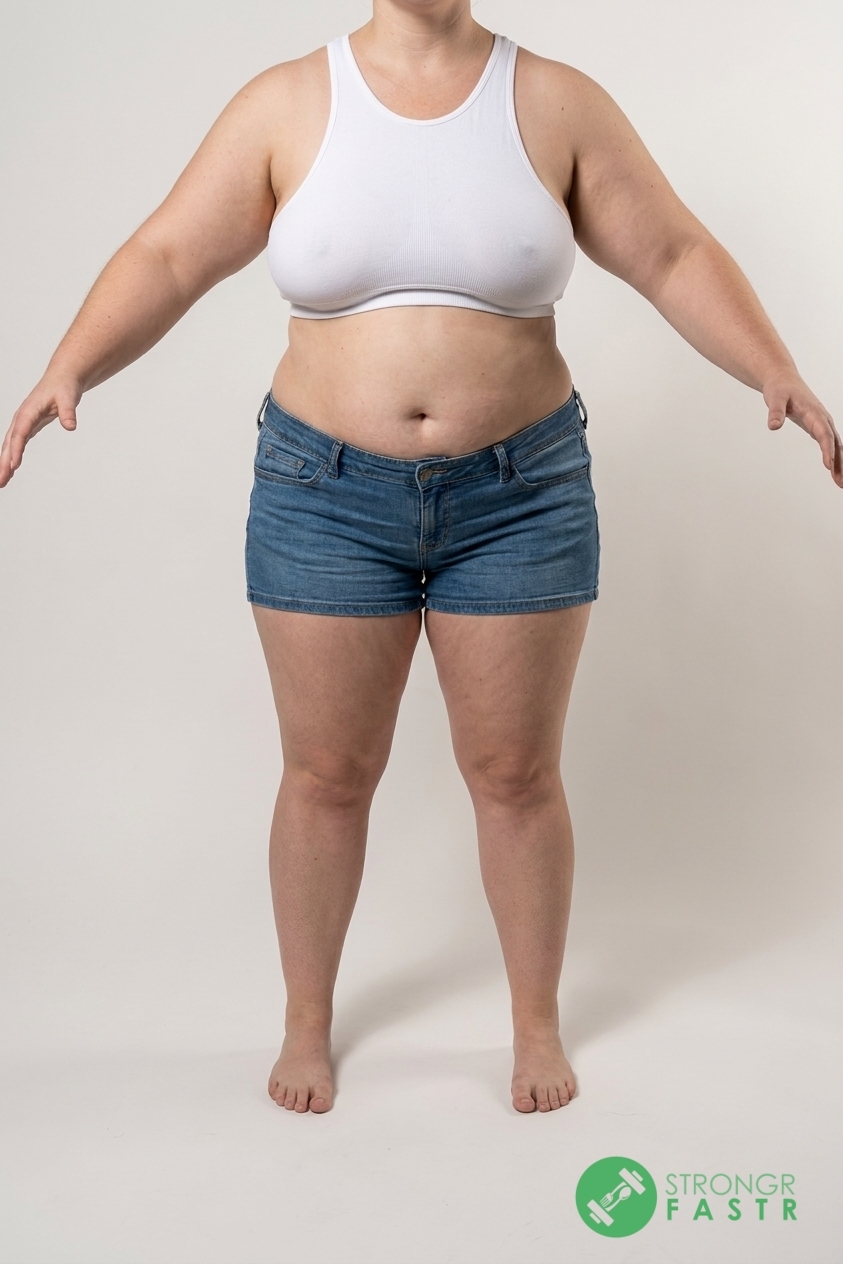 A 5'2", 220 lbs female at about 58% body fat