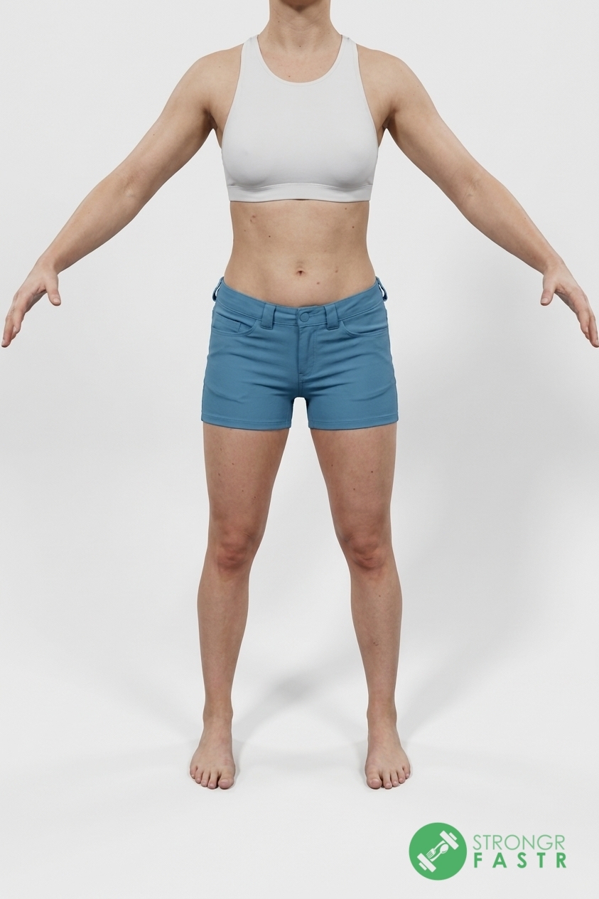 A 5'4", 110 lbs female at about 21% body fat