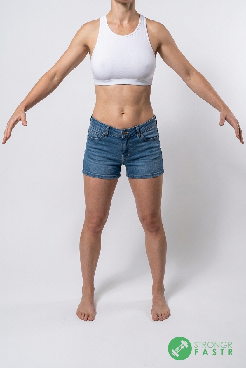 A 5'5", 100 lbs female at about 18% body fat