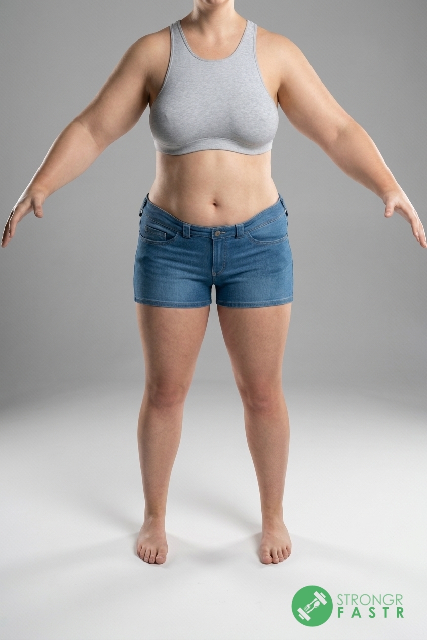 A 4'11", 150 lbs female at about 43% body fat