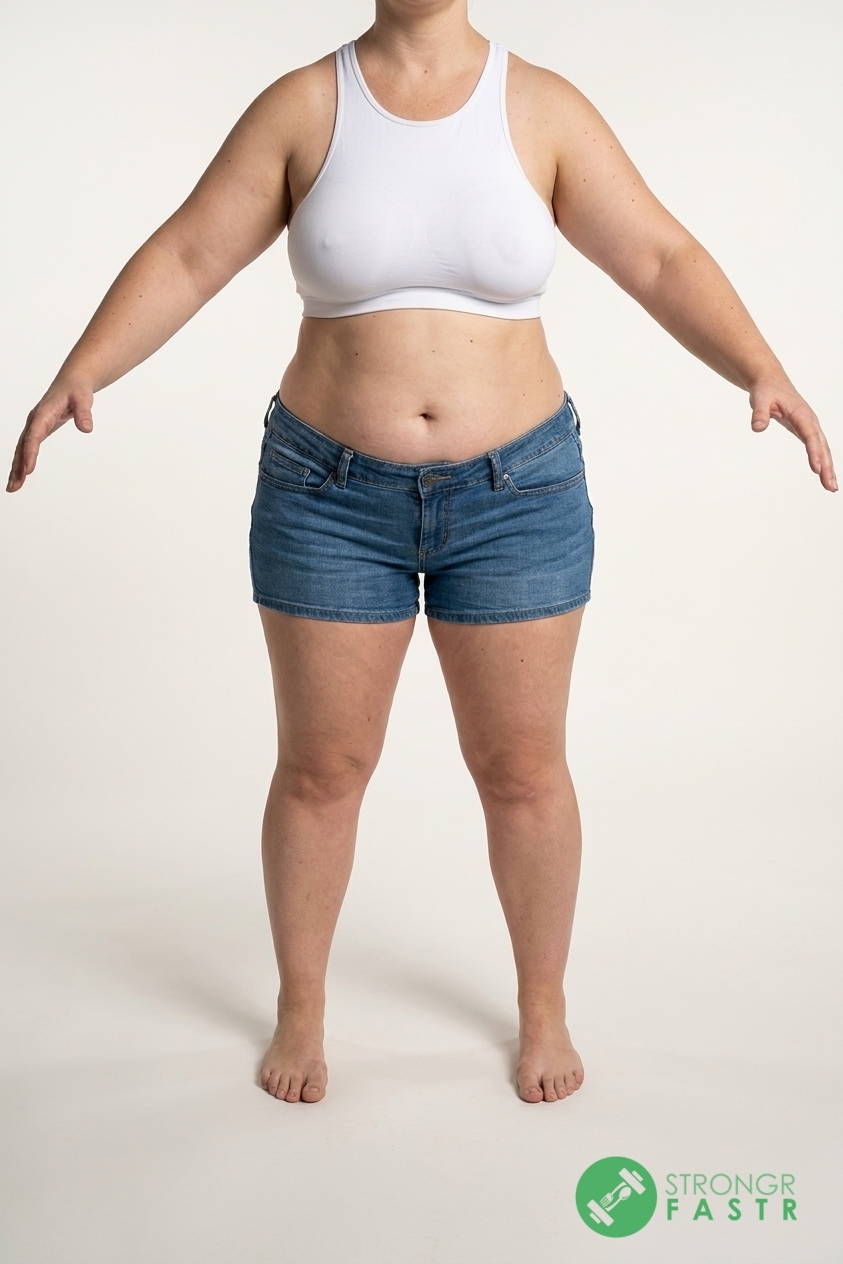 A 5 foot, 150 lbs female at about 47% body fat