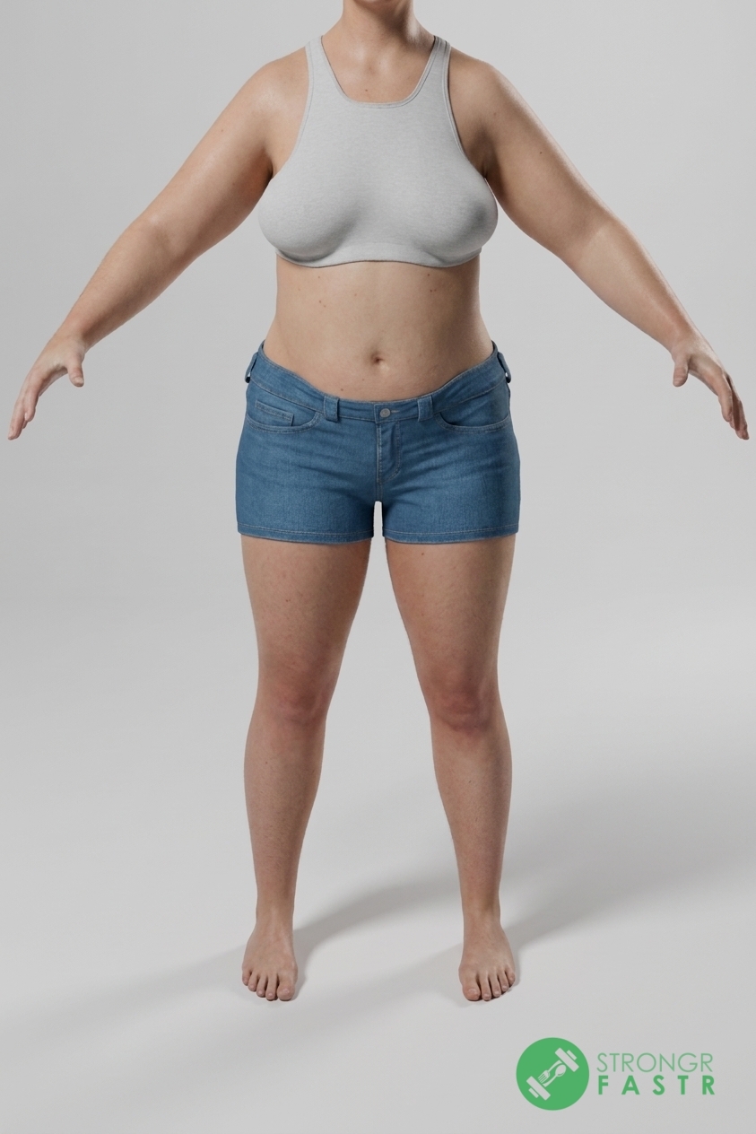A 5'9", 200 lbs female at about 43% body fat