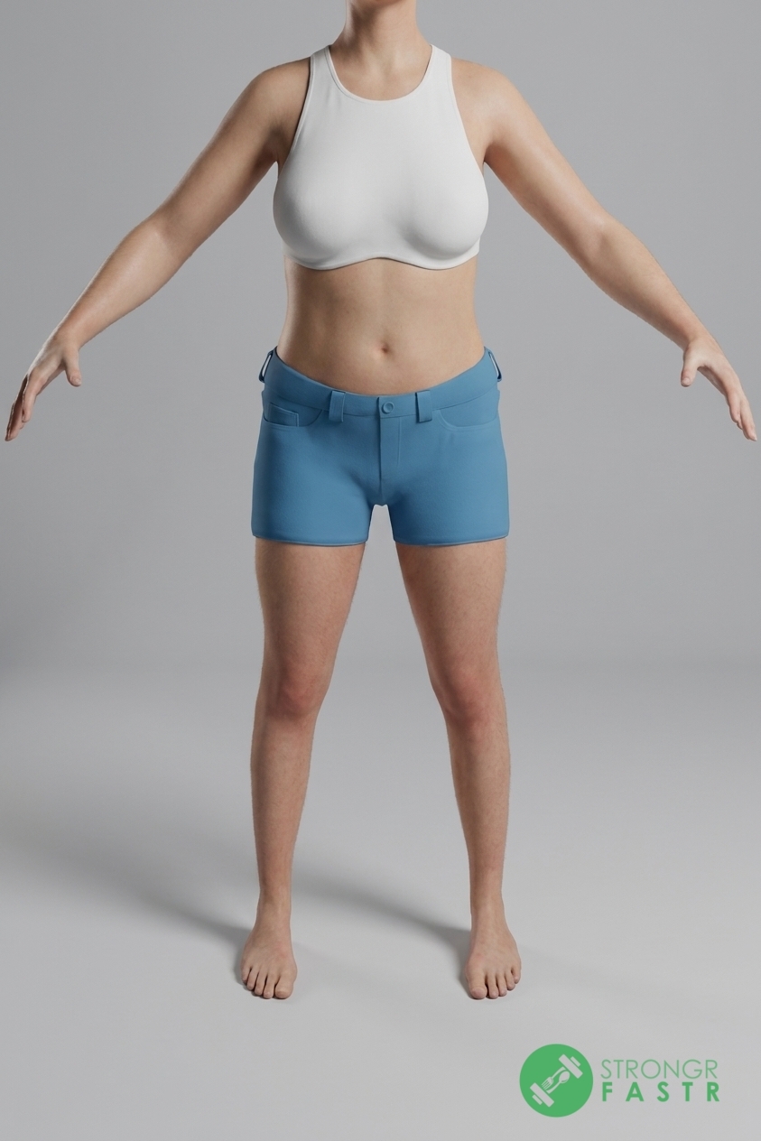 A 5'3", 110 lbs female at about 28% body fat