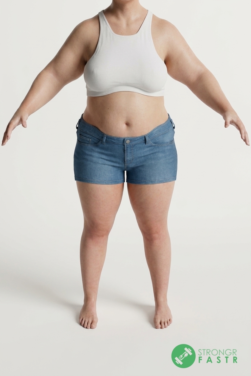 A 5'4", 200 lbs female at about 51% body fat