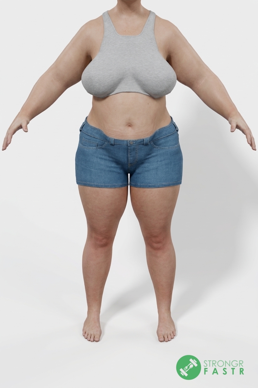 A 5'8", 230 lbs female at about 52% body fat