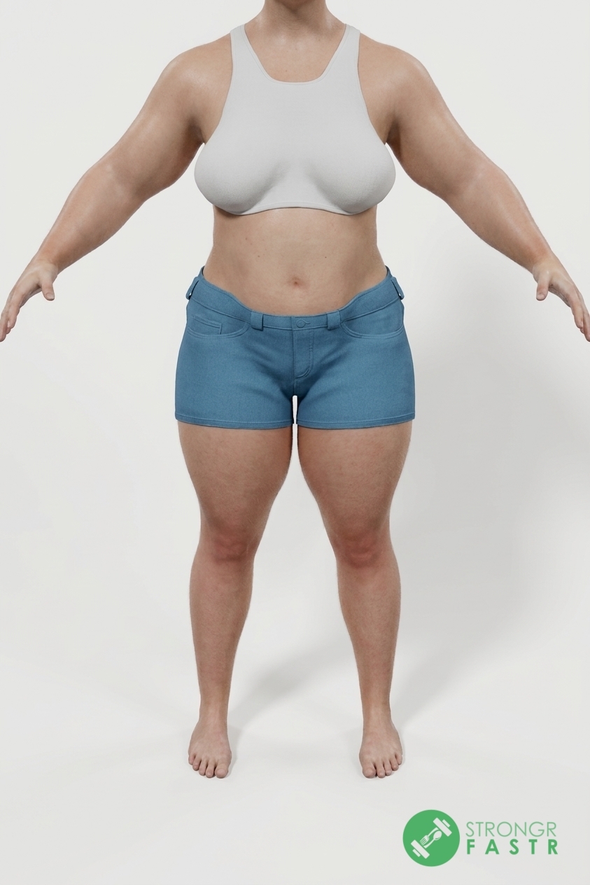 A 5'10", 230 lbs female at about 45% body fat