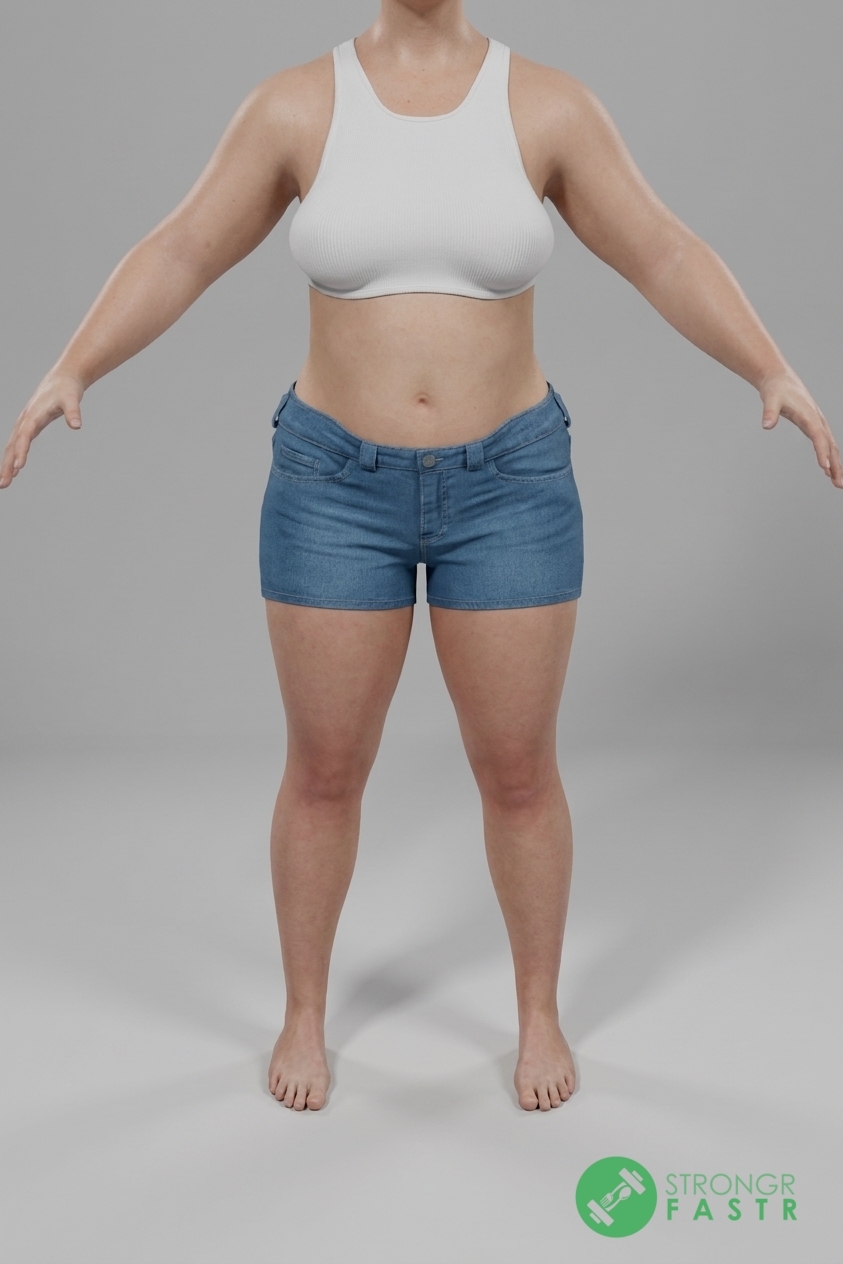 A 5'5", 180 lbs female at about 41% body fat