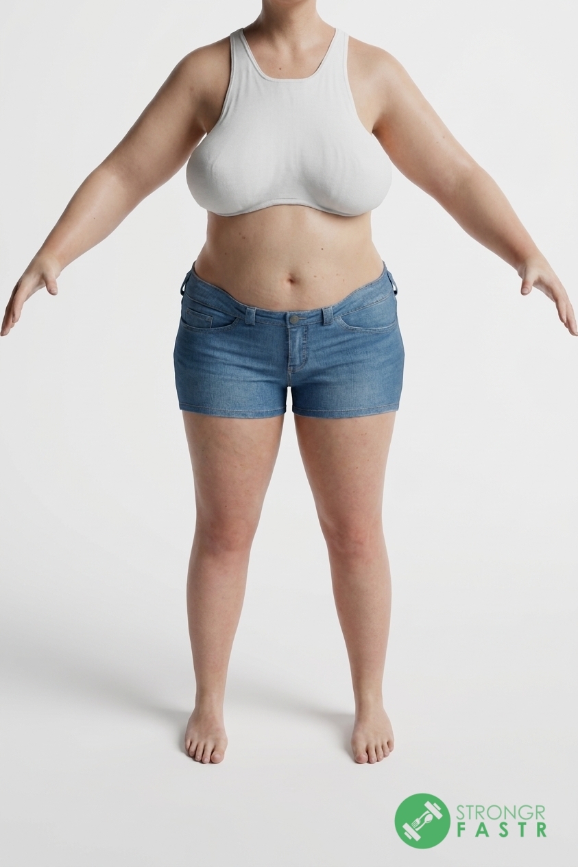 A 5'8", 200 lbs female at about 49% body fat