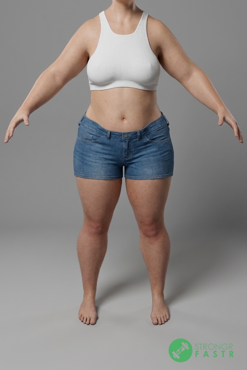 A 5'5", 190 lbs female at about 44% body fat