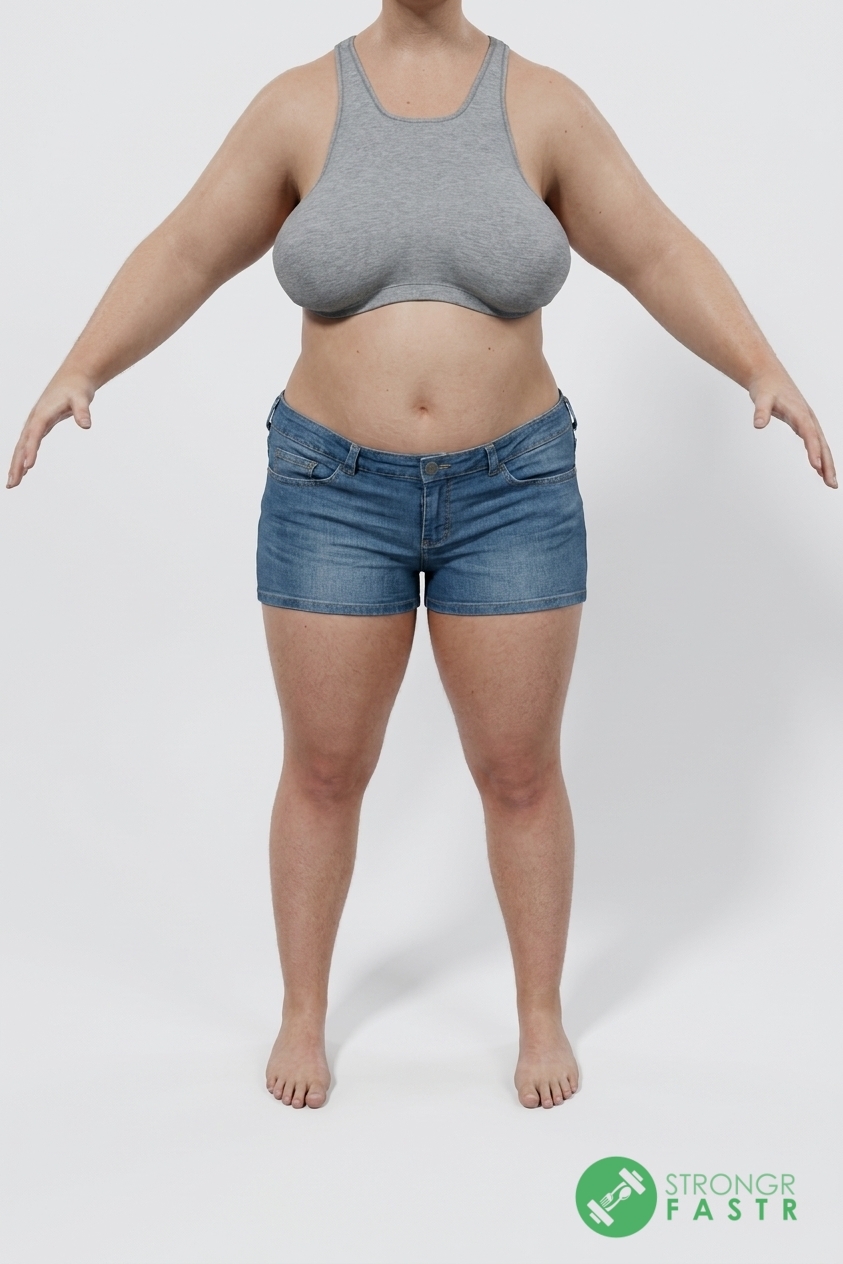 A 5'10", 220 lbs female at about 46% body fat