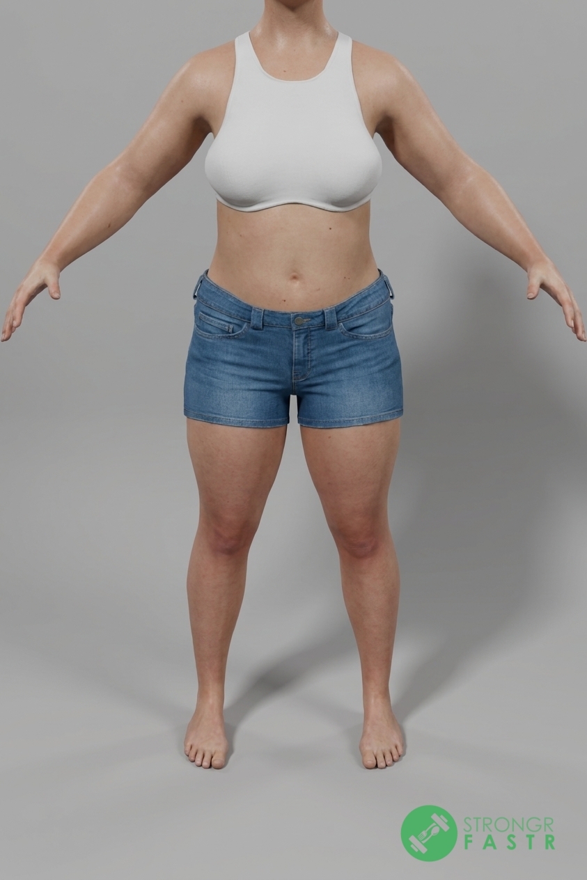 A 5'1", 130 lbs female at about 34% body fat