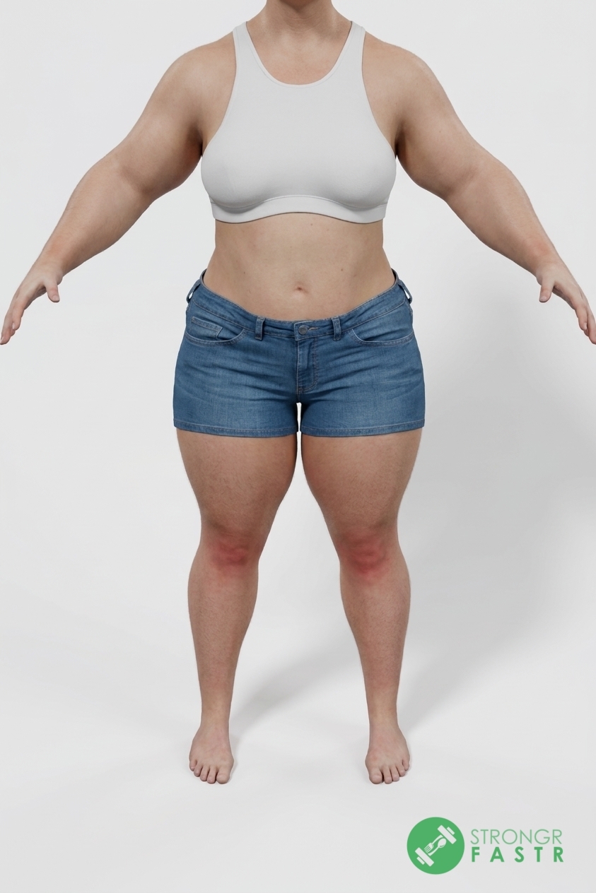 A 5'2", 190 lbs female at about 46% body fat