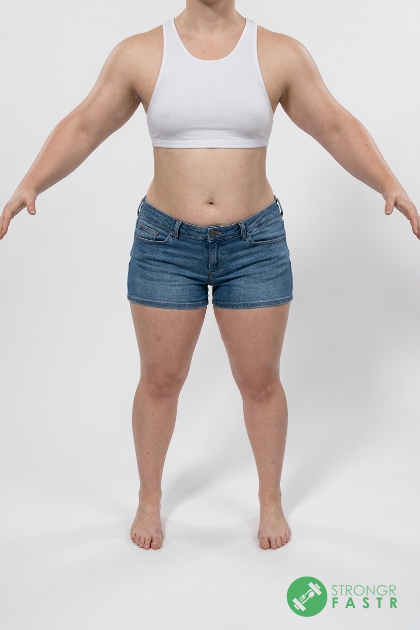 A 5 foot, 150 lbs female at about 38% body fat