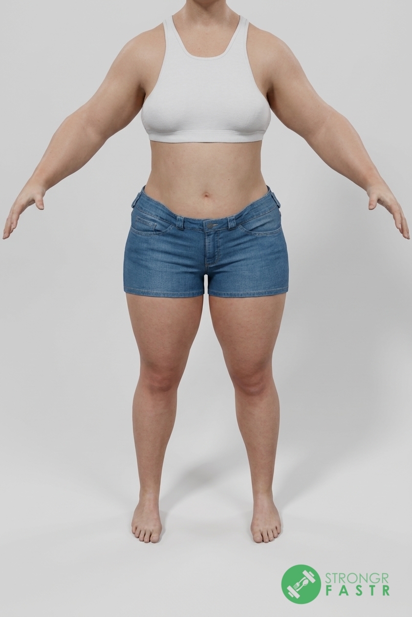 A 5'9", 230 lbs female at about 44% body fat