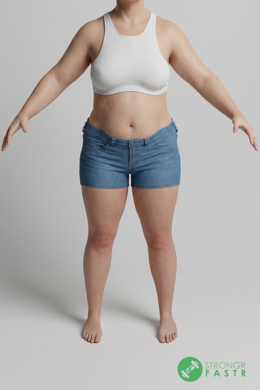 A 5'7", 200 lbs female at about 46% body fat