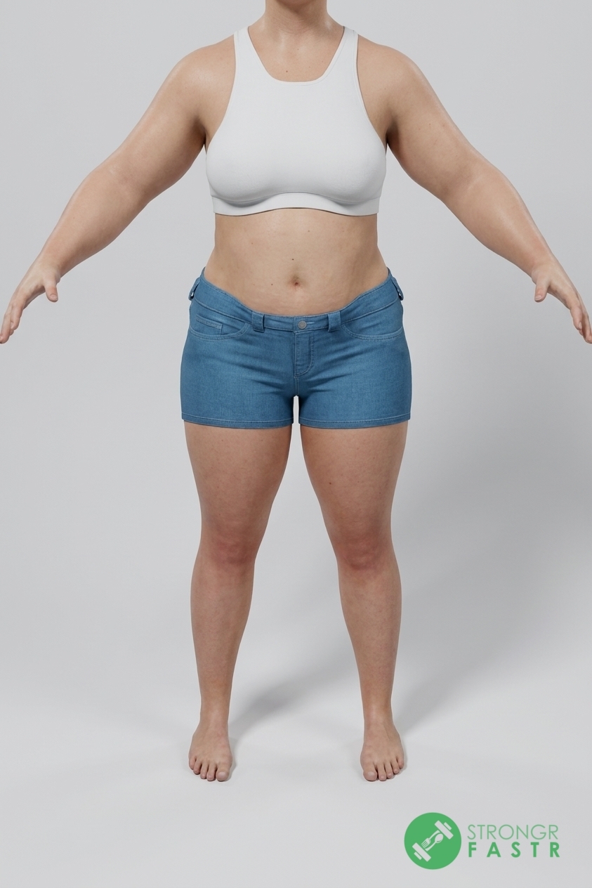 A 5'7", 200 lbs female at about 44% body fat