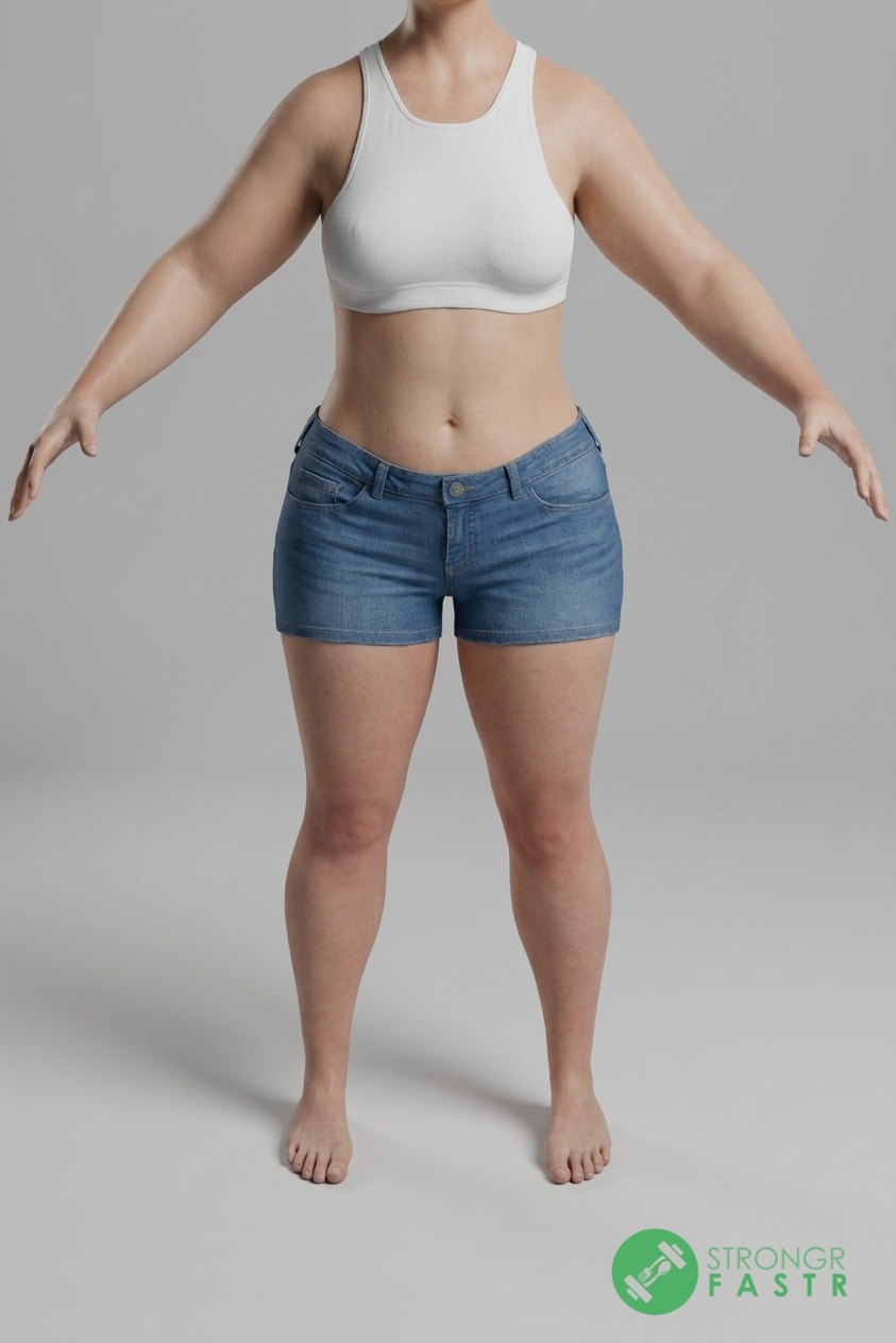 A 5'7", 190 lbs female at about 40% body fat