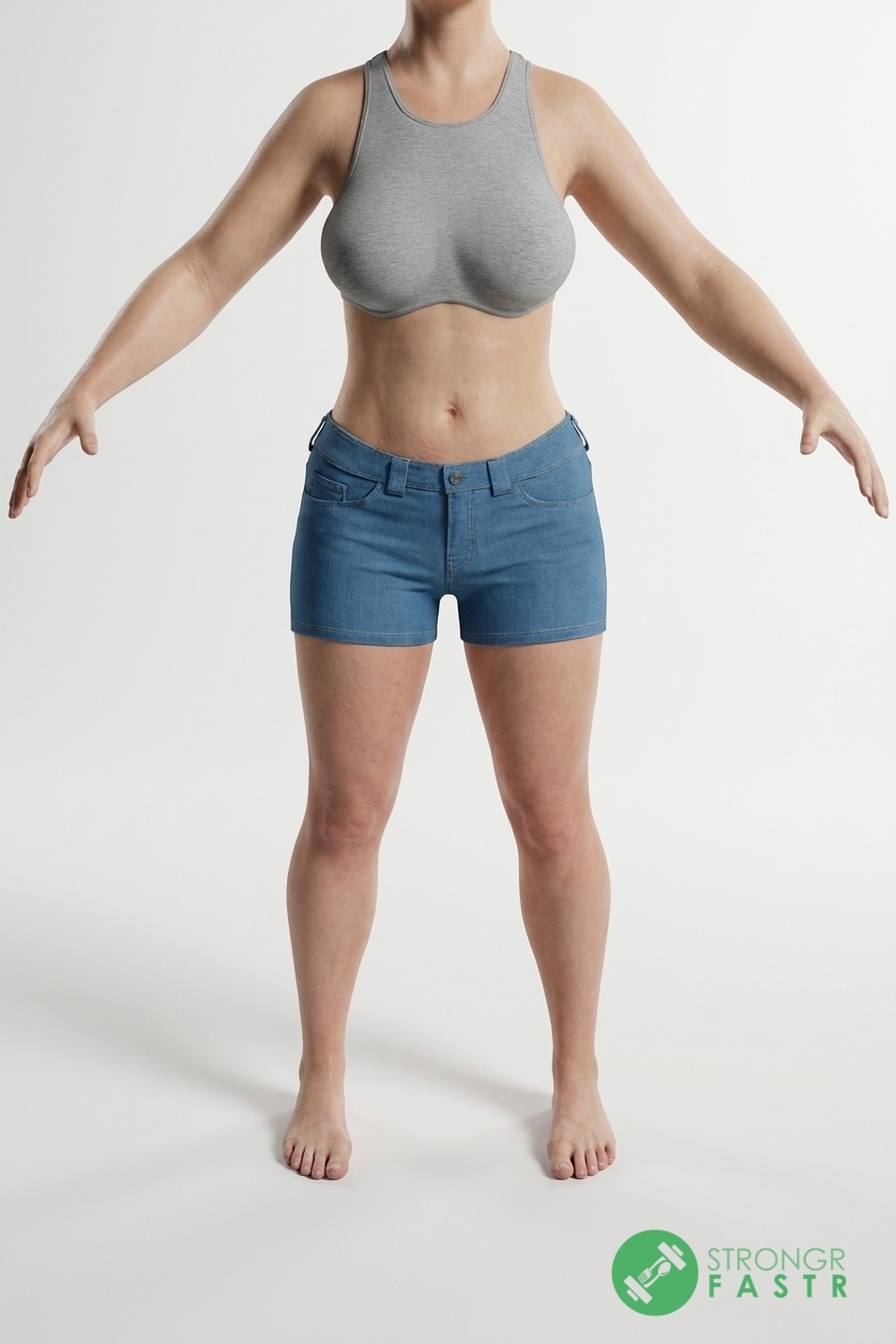 A 5'11", 150 lbs female at about 25% body fat
