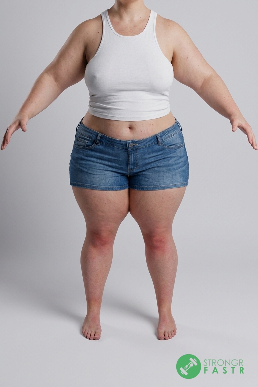 A 5'2", 220 lbs female at about 58% body fat