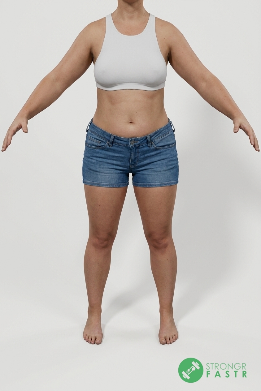 A 5'8", 180 lbs female at about 38% body fat