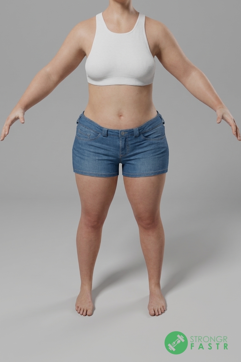 A 4'11", 130 lbs female at about 39% body fat