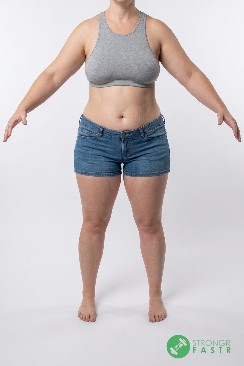 A 5'9", 210 lbs female at about 46% body fat
