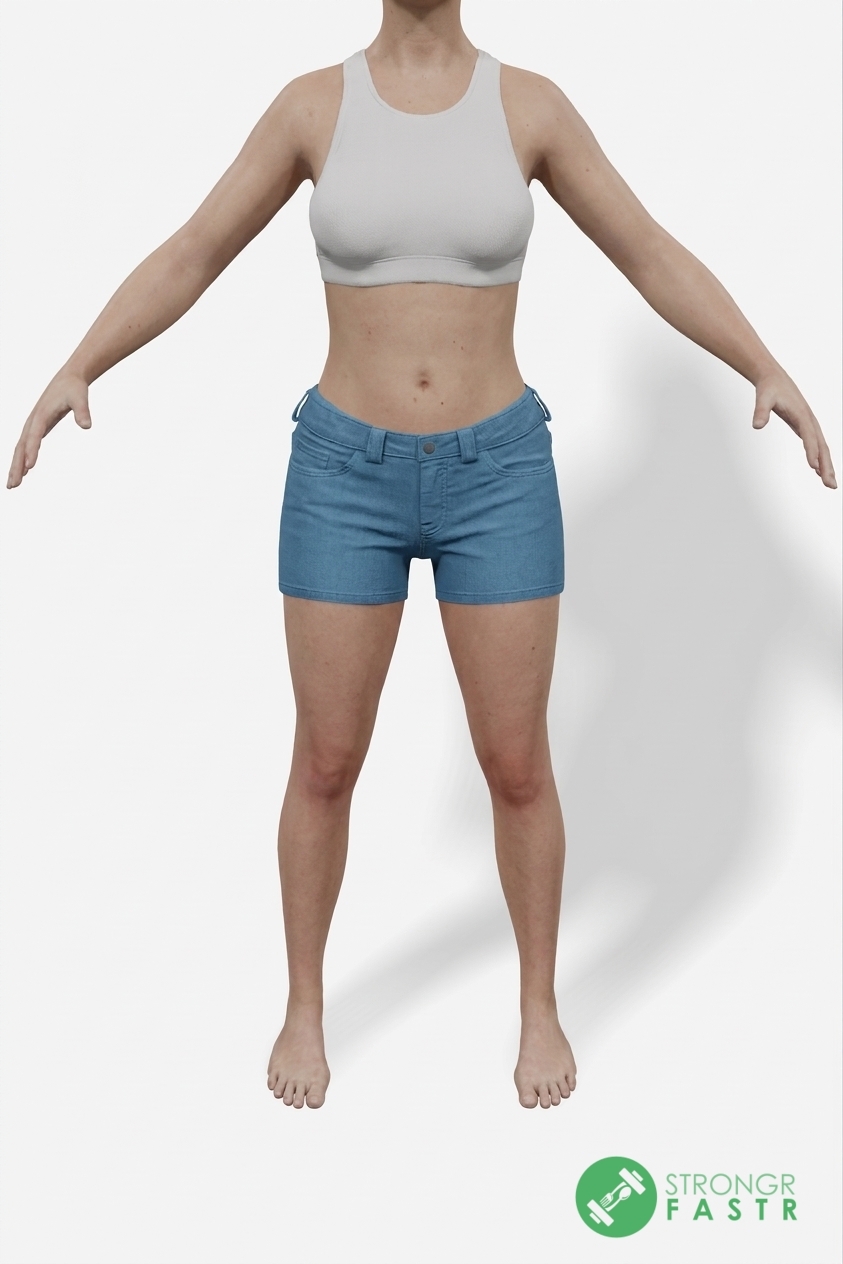 A 5'4", 110 lbs female at about 24% body fat