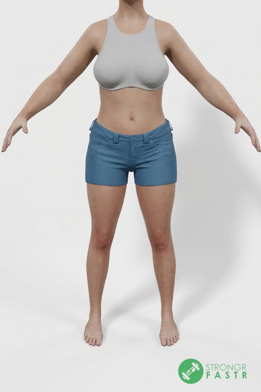 A 5'10", 150 lbs female at about 30% body fat