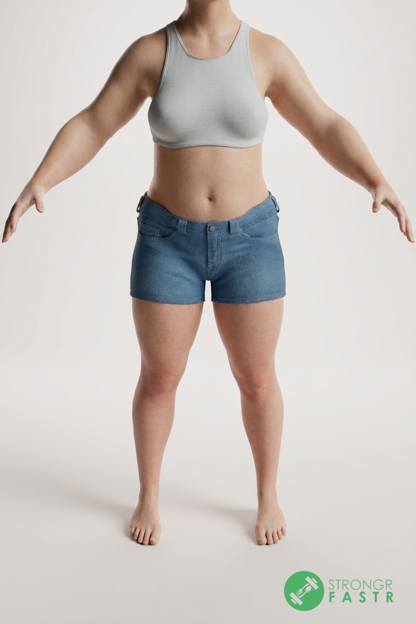 A 5'1", 140 lbs female at about 34% body fat