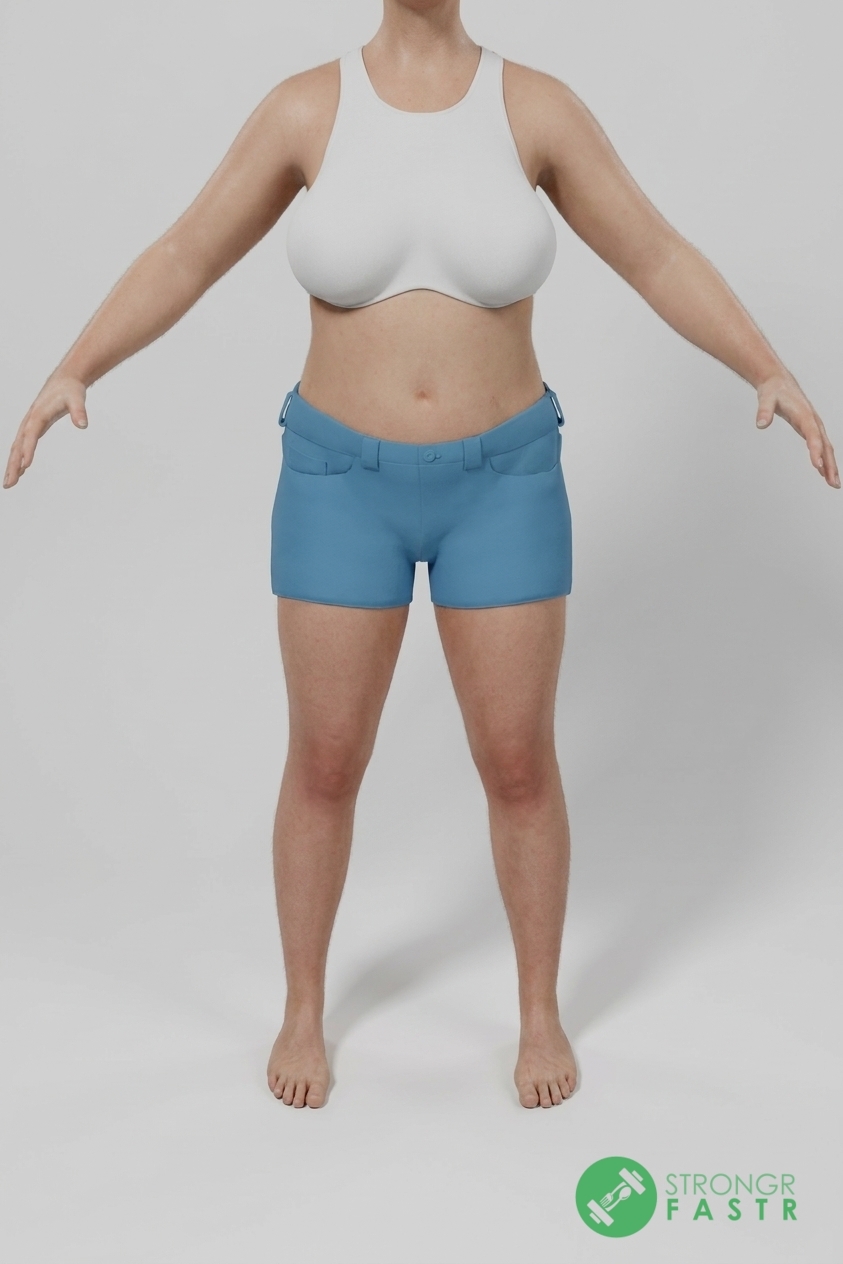 A 5'3", 130 lbs female at about 36% body fat