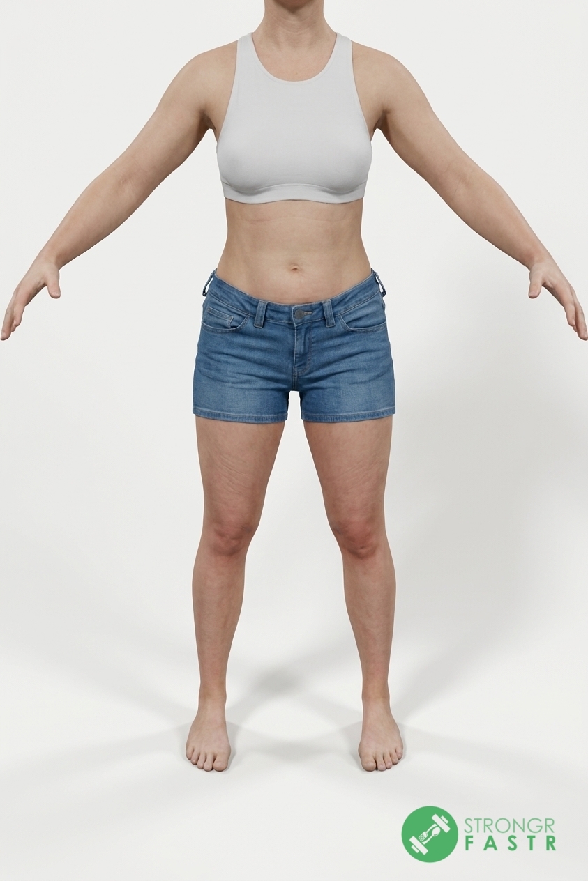 A 5'3", 120 lbs female at about 24% body fat