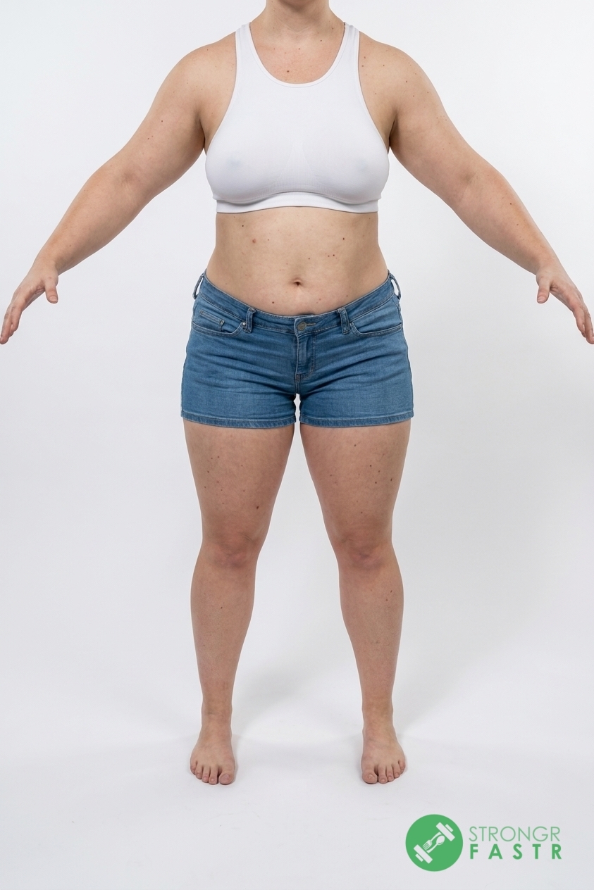 A 5'4", 200 lbs female at about 45% body fat