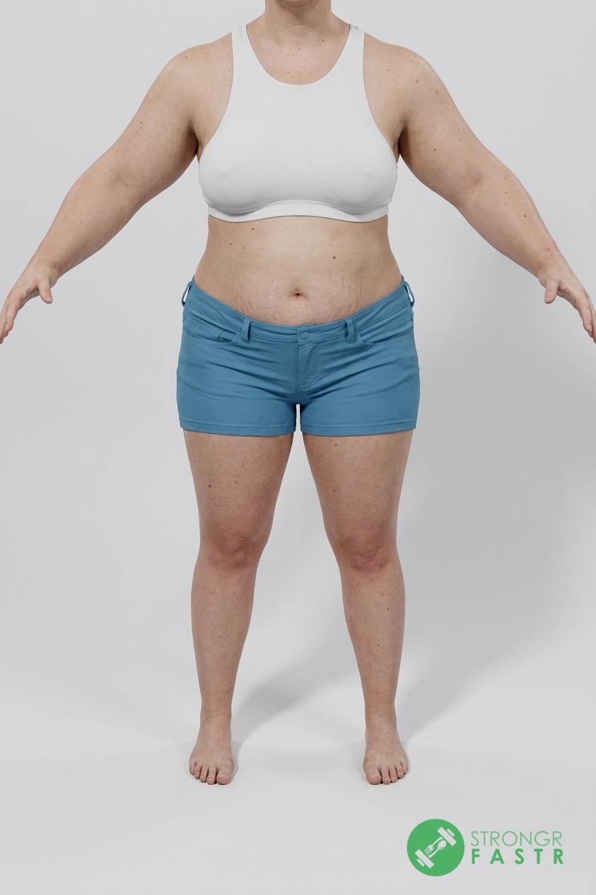 A 5'4", 200 lbs female at about 52% body fat