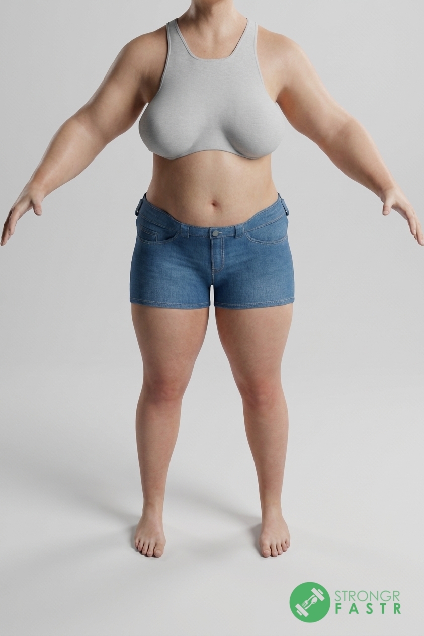 A 5'2", 170 lbs female at about 43% body fat