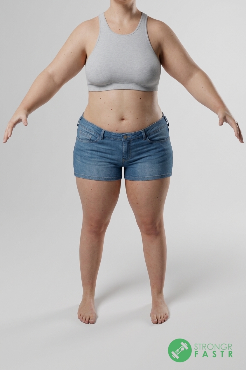 A 5'2", 150 lbs female at about 45% body fat